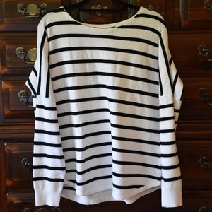 NWOT Black and White Striped Sweater